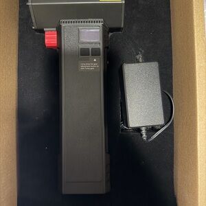 Black and Red Electronic Device